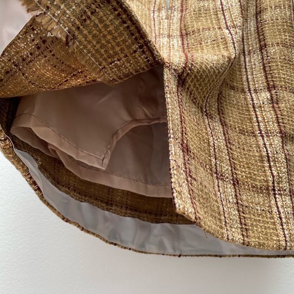 Vintage - Soft Corduroy Style 1970ms Plaid Tweed Skirt and Jacket Coord Set - Picture 6 of 8